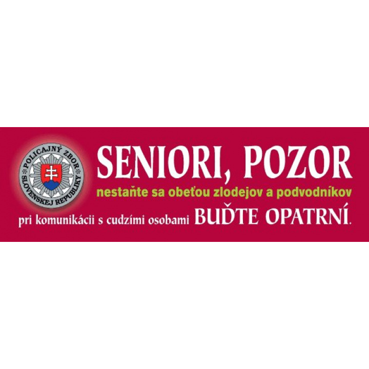 Upozornenie pre seniorov